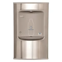 H2O TO GO Bottle Filler: On-Wall, Non-Refrigerated, Stainless Steel, Gray, Satin (MPN BF15)
