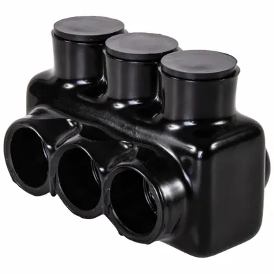 POLARIS Multitap Connector: 3 Port, Single-Sided Entry, 6 AWG – 250 kcmil Wire Size - Dry-Location Single-Sided Entry Multitap Connectors
