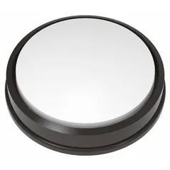 Round vandal-resistant LED light with polycarbonate housing, rated 25W at 3500K color temperature. Operates on 120/277V AC. Suitable for high-abuse environments such as correctional facilities, behavioral health units, and public corridors where impact resistance and safety are required.