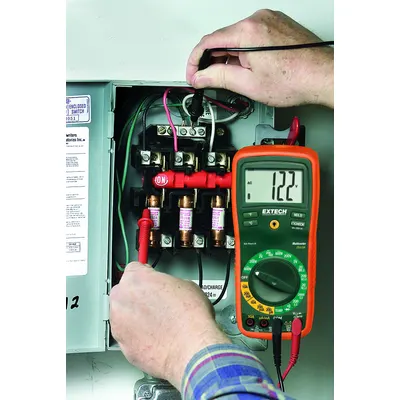 EXTECH Digital Multimeter: TRMS, CAT III 600V, 600 V Max AC Volt Measurement - Standard Feature Multimeters