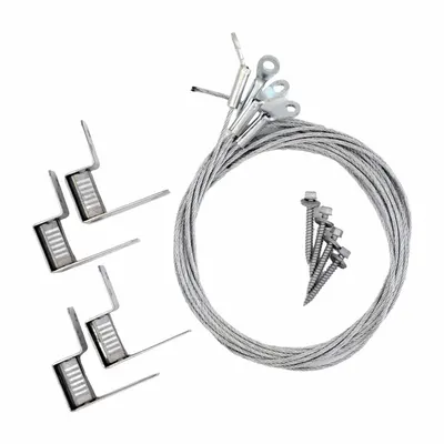 DURODYNE Suspension Kit: 5 ft Cable Lg, WC3 Cable Size, 1/4 in Fitting Size, 45° Eyelet - Struts and Mounting Kits