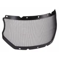 MSA Face Shield Visor: 17 in Overall Wd, 8 in Overall Ht, Gray, Uncoated, Steel Mesh (MPN 10116558)