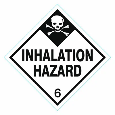 OEM DOT Container Label: Inhalation Hazard - Class 6: Toxic, Poison Inhalation & Infectious Substances