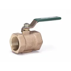 This bronze fire-protection butterfly valve features a 2 in NPT connection and a lever handle for manual on/off flow control. Rated for 175 psi CWP, it uses an FKM seal for resistance to chemicals and high temperatures. Suitable for use in water-based fire suppression systems.