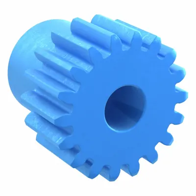 KHK GEARS Machined Spur Gear: Module m 1, 18 Teeth, 6 mm Bore Dia, Nylon, 20° Pressure Angle - Metric Spur Gears with Standard Hub