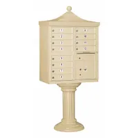 Cluster Box Unit: CBU, 13 Doors, Horizontal, 71 3/4 in H x 31 in W x 18 1/2 in D, Pedestal Mounting (MPN 3312R-SAN-U)