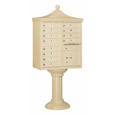 SALSBURY INDUSTRIES Cluster Box Unit: CBU, 13 Doors, Horizontal, 71 3/4 in H x 31 in W x 18 1/2 in D - Multi-Unit Mailboxes