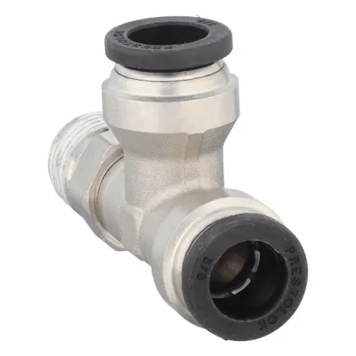 PARKER Nickel-Plated Brass Tube Fitting Tee - Nickel-Plated Brass Tube Fittings