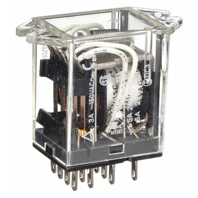 OMRON Flange Mount Relay: Surface (Top Flange) Mounted, 3 A Current Rating, 24V AC - Surface-Mounted Relays