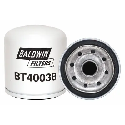 BALDWIN FILTERS Oil Filter: BT40038, 3/4"-16 Thread Size, 3 5/16 in Overall Ht - Spin-On Oil Filters