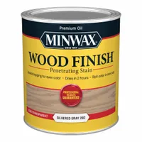 MINWAX Wood Stain: Wood Stain, Interior, Oil, 1 qt Container Size, Wood, Silvered Gray, Wood Finish (MPN 701024444)