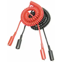 OTC Twin Jumper Leads: Jumper Lead, 5/16 in Overall Lg, Hi-Visibility Black and Red Leads Stretch (MPN 3902)