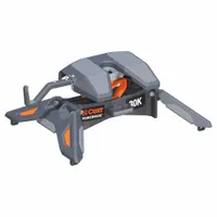 This CURT fifth wheel hitch is a removable model with a double-jaw locking mechanism, constructed from cast steel with a Teridium finish. It offers an adjustable height range of 13 to 17 inches and a gross trailer weight capacity of 7,500 lb. Suitable for towing heavy trailers such as RVs and horse trailers, it provides flexible coupling to various truck beds