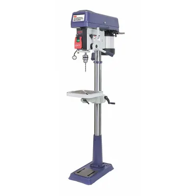 Dayton Floor Drill Press: Belt Drive, Fixed Speed, 138 RPM – 3,476 RPM - Floor Stand Drill Presses with Manual Downfeed