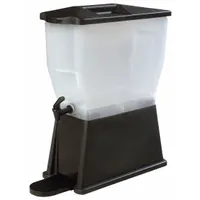 CARLISLE Beverage Dispenser: 3.5 gal, Black, Polypropylene, Rectangle, 1 Dispensers, 1085603