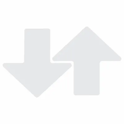 BRADY Floor Marking Tape: Arrow, Solid, White, 3 in x 8 in, 0.008 in Tape Thick - Arrow-Shaped Floor Marking Tape