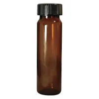 QORPAK Sample Vial: 40 mL, Includes Closure, Polypropylene, 27.5 mm Body Dia, Square, Amber, Sample (MPN GLC-05180)