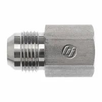 Stainless Hydraulic Adapter: 1/8"-27/7/16"-20 Thread Size, 1/4 in x 1/4 in Fitting Size, JIC x NPTF (MPN 2405-04-02-SS)