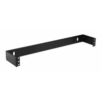MONOPRICE Rack Bracket: 1 U, 4 in Overall Dp, 19 in Overall Wd, 1 3/4 in Overall Ht, Black, Steel (MPN 8623)
