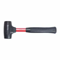 This standard dead-blow hammer features a 1 lb steel head with a 1 5/8 in face diameter and a 12 in overall length. The design minimizes rebound and surface damage, suitable for assembly, metalworking, and maintenance tasks.
