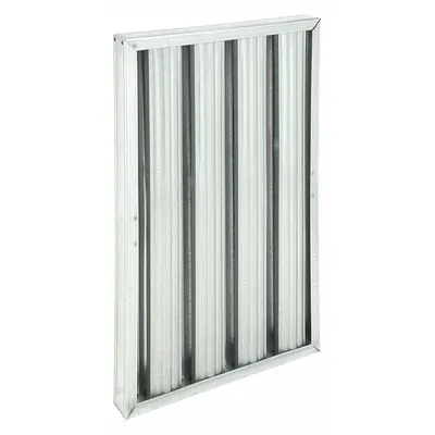 OEM Grease Filter: 25 in x 16 in x 2 in, Galvanized Steel, Baffle - Grease Collection Baffle Air Filters