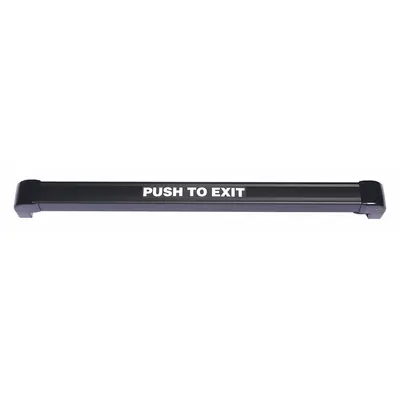 SECURITRON Panic Bar: 2 3/4 in Ht, 3 in Dp, 48 in Wd, ADA Compliant, Black - Push-to-Exit Panic Bars