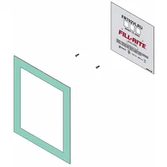 Replacement faceplate kit for Fill-Rite FR702 series meters. Includes a liter-calibrated faceplate for metric volume display. Compatible with model FR702VLRU. Used in fuel transfer and fluid handling applications requiring a liter readout.