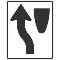 This Keep Left sign (R4-8A MUTCD) is constructed from 0.080 in thick aluminum with a nominal size of 24 in x 30 in. It features a High-Intensity Prismatic retroreflective grade for visibility. Used to direct traffic to pass on the left side of an obstruction or island in roadway, construction, and parking areas