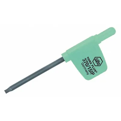 WIHA Torx Key: 1 Tips, Torx, Std End, T7 Tip Size, Short, Alloy Steel, Black Oxide - T-Shaped Torx & Torx Plus Keys