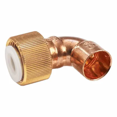 JW WINCO Fluid Valve Connector Piece: For GN 880, 90°, 22 mm Nominal Size, Copper - Fluid Drain Valve Fittings