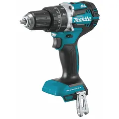 The Makita XPH12Z is a cordless hammer drill powered by 18V DC, featuring a compact premium design. It has a 1/2 in keyless chuck, 2-speed transmission, and a 1/2 in concrete capacity. Suitable for drilling into concrete, masonry, wood, and metal in construction and general tasks.