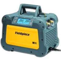 FIELDPIECE Refrigerant Recovery Machine: Handle, 0.6 lb/min Vapor, 6.5 lb/min Liquid, 1 hp DC (MPN MR45CAN)