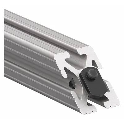 80/20 Joining Plate: 45° Support, 15 Series, 12 in x 1 1/2 in x 1 1/2 in, For 21/64 in Slot Wd - 45° Corner Supports