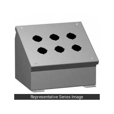 HAMMOND 1490H9 Enclosure for 30mm Operators, 9 Holes, Carbon Steel, NEMA 12/13 - Enclosures for 30mm Operators