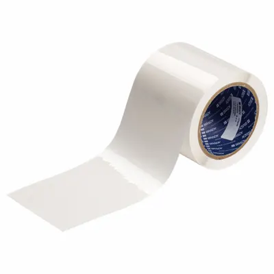 BRADY Laminate Roll: Laminate Roll, Acrylic, Clear, Permanent Adhesive, 2 3/8 in Ht - Label Protection Overlaminates