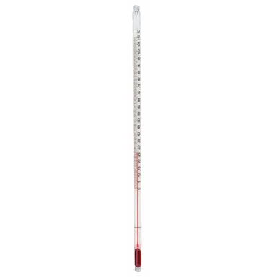 THERMCO Liquid In Glass Thermometer, Safety Coated: 0°C to 110°C, Partial Immersion - Partial-Immersion Liquid-in-Glass Lab Thermometers