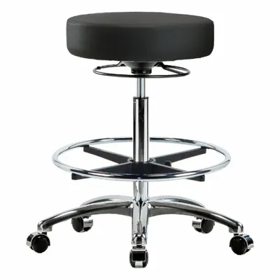 OEM Stool: Vinyl, Ht Range 25 1/2 in to 35 1/4 in, 17 in Seat Wd, 17 in Seat Dp - Vinyl Lab Stools