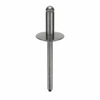 Blind Rivet,1 7/8" L,0.183" dia,PK250: Inch, 1 7/8 in Overall Lg, 35/64 in Body Lg, Open End, 250 PK (MPN SD66BSLF200)