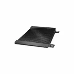 This floor scale ramp provides a gradual incline for loading and unloading equipment such as forklifts, pallet jacks, and hand trucks onto weighing platforms. Overall height is 3 5/8 inches and overall width is 48 inches.