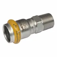 APOLLO Crimp Adapter Fitting: 1 in Pipe x 3/4 in Pipe Size, Press-fit x MNPT, HNBR, SmartPress (MPN 123456825)