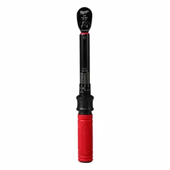 This 1/4 in drive ratcheting micrometer torque wrench provides a torque range of 40 in-lb to 200 in-lb with an overall length of 9-3/4 in. It is used for precise fastening in assembly, maintenance, and repair tasks requiring controlled tightening.