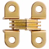 SOSS Concealed Hinge: Brass, 1 1/2 in Leaf Ht, 1/2 in Leaf Wd, Full Mortise Mounting (MPN 303CUS4)