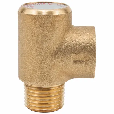 Watts Pressure Relief Valve: MNPTF x FNPTF, 1/2 in x 1/2 in, Brass, 75 psi Max. Op Pressure - Non-Code Air, Inert Gas & Liquids Pressure Relief Valves