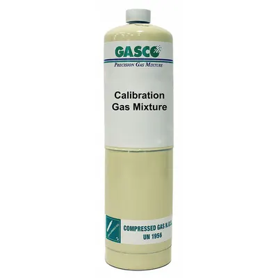 GASCO Calibration Gas: Nitrogen, Disposable, +/-5% Accuracy, CO2, Calibration Gas - Calibration Gases for Portable Gas Detectors