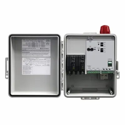 SJE-RHOMBUS Control Panel: Duplex, Single Phase, 120/208/240V AC, 0 to 12 A, 3 Switches Included - Multi-Purpose Pump Control Panels