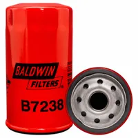 BALDWIN FILTERS Oil Filter: B7238, 3/4"-16 Thread Size, 4 3/4 in Overall Ht, 2 9/16 in Outside Dia