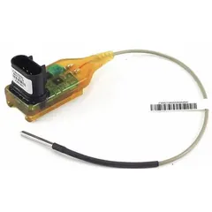 Temperature sensor for HVACR systems, used to monitor ambient or duct temperature. Commonly applied in commercial heating, ventilation, and air conditioning equipment to support precise climate control and maintain setpoint accuracy.