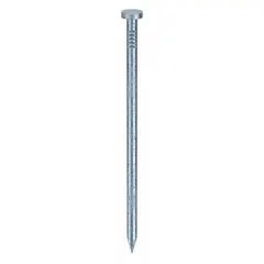 Collated finishing nails with a chisel point and T head, designed for trim, cabinetry, and molding applications. Smooth steel shank, 1-1/2" length, 2,000-count pack.