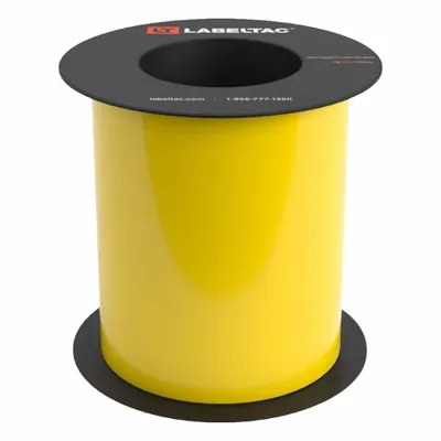 CREATIVE SAFETY SUPPLY LabelTac 9 Magnetic Supply: 6 in x 25 ft, Vinyl, Yellow (Gloss) - LabelTac Thermal Transfer Continuous Label Rolls