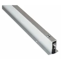 NATIONAL GUARD Automatic Door Bottom: Single Fin Insert, Aluminum, 48 in Lg, 1 3/4 in Wd, Black (MPN 225N-48)